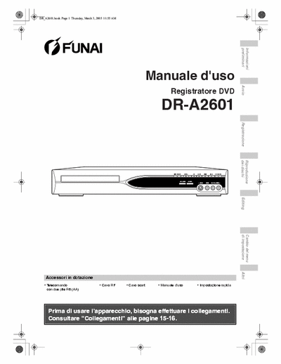 Funai DR-A2602 MAnuale d